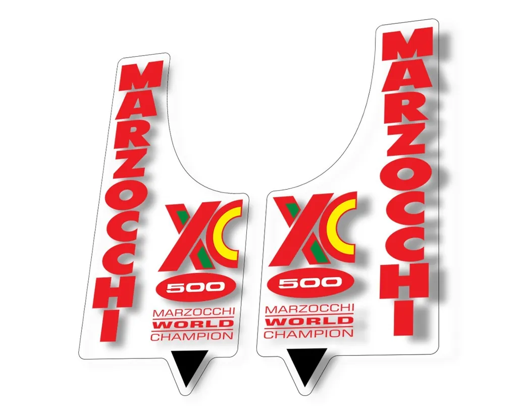 Marzocchi XC 500 1994 Suspension Graphic Decal Kit Sticker Adhesive Set Red