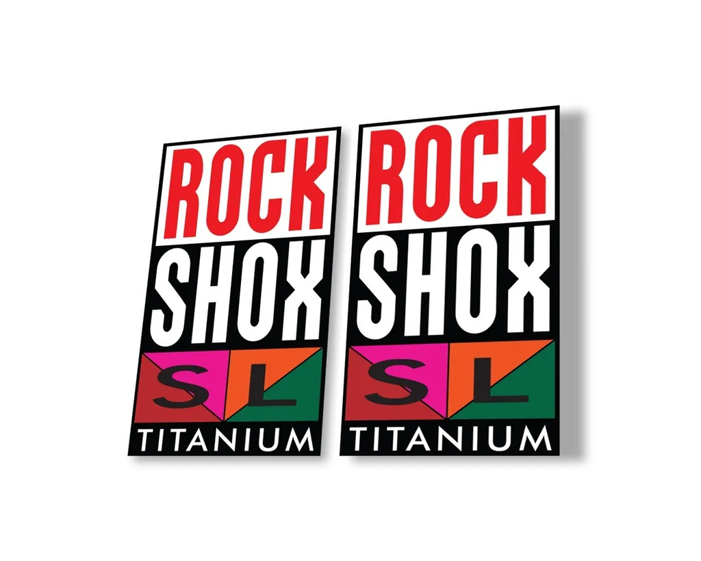 Rock Shox SL TITANIUM Forks Decals Stickers Graphic Set Vinyl Logo Adhesive