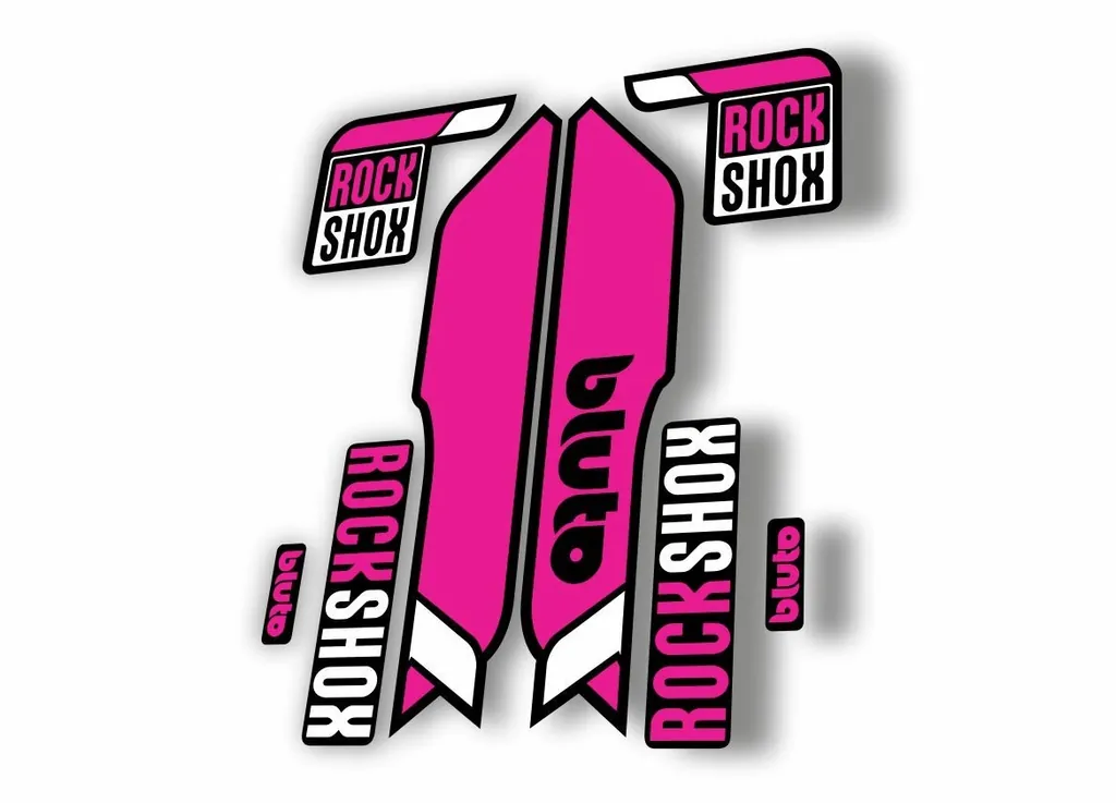 Rock Shox BLUTO 2016-17 Mountain Bike Cycling Fork Decal Sticker Pink