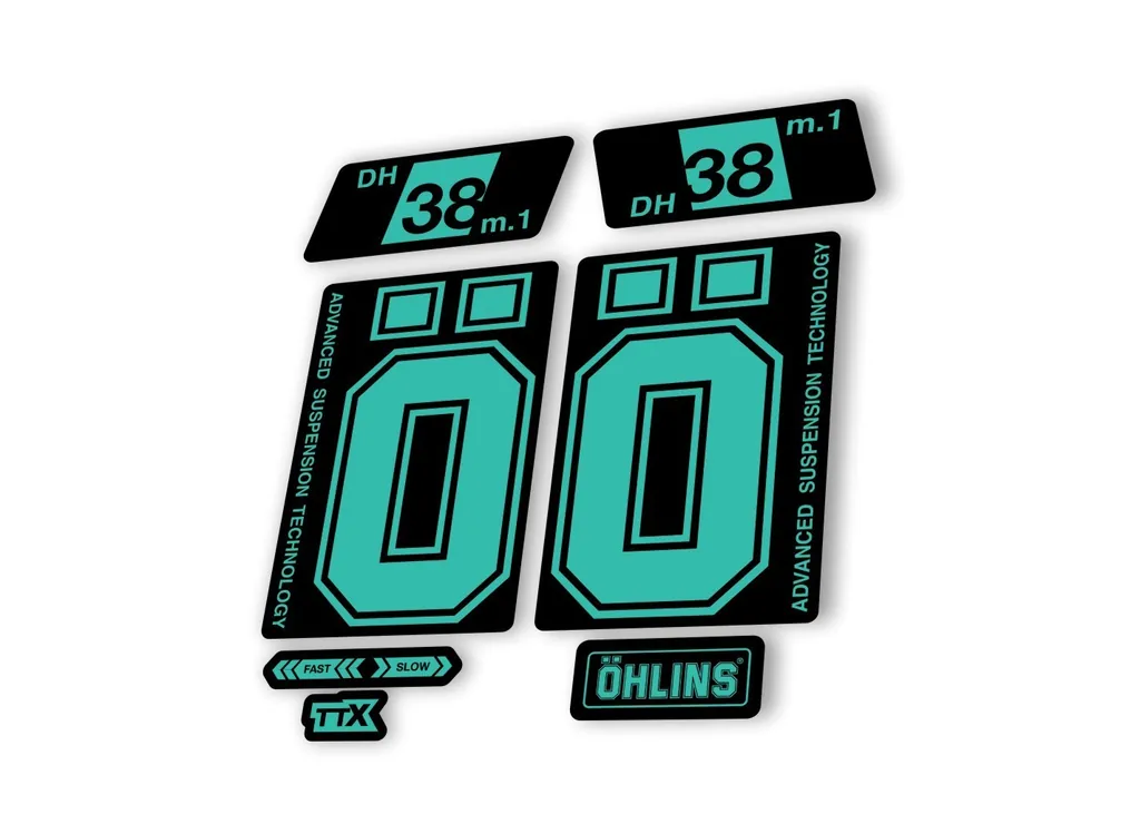 Ohlins DH38 M.1 2022 Fork Decal Mountain Bike Cycling Sticker Adhesive Dolphin