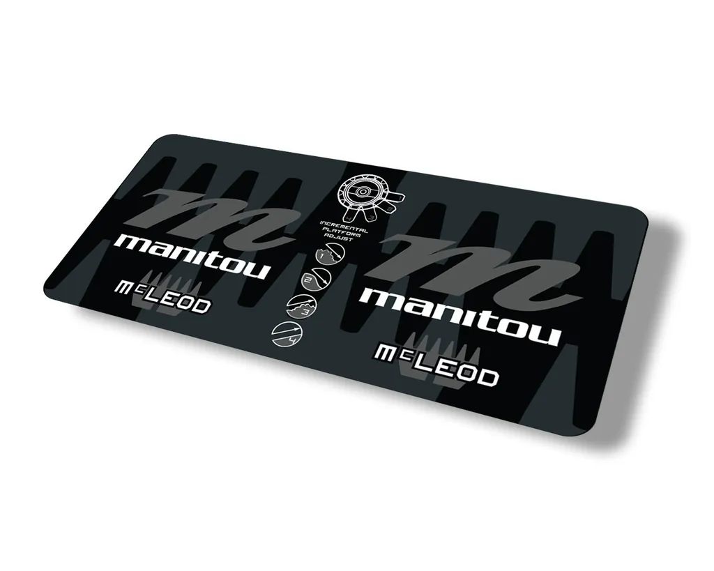 Manitou Mcleod 2015 Rear Shock Suspension Factory Sticker Decal Gray
