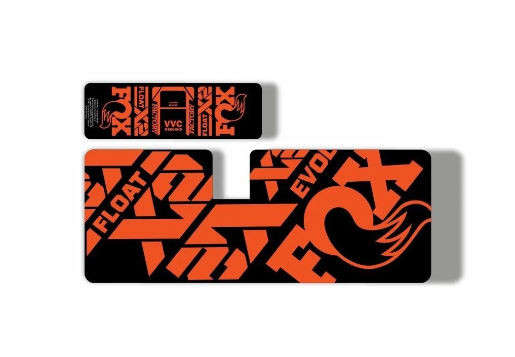FOX Float X2 2021 MTB Rear Shock Suspension Sticker Adhesive Decal Kit Orange