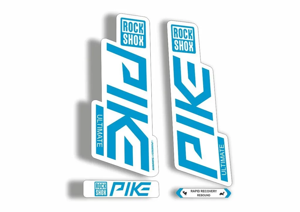 Rock Shox PIKE 2020 ULTIMATE Mountain Bike Cycling Fork Decal Sticker White Blue