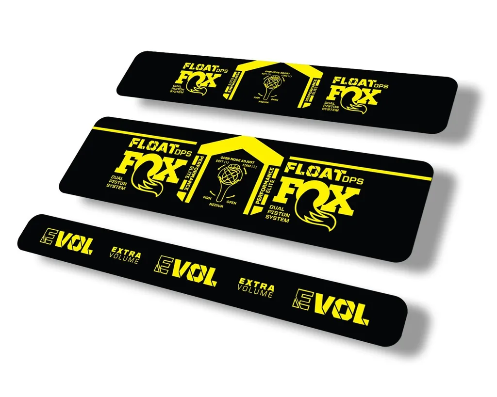 FOX Float DPS 2021 Performance Elite Rear Shock Suspension Sticker Decal Yellow