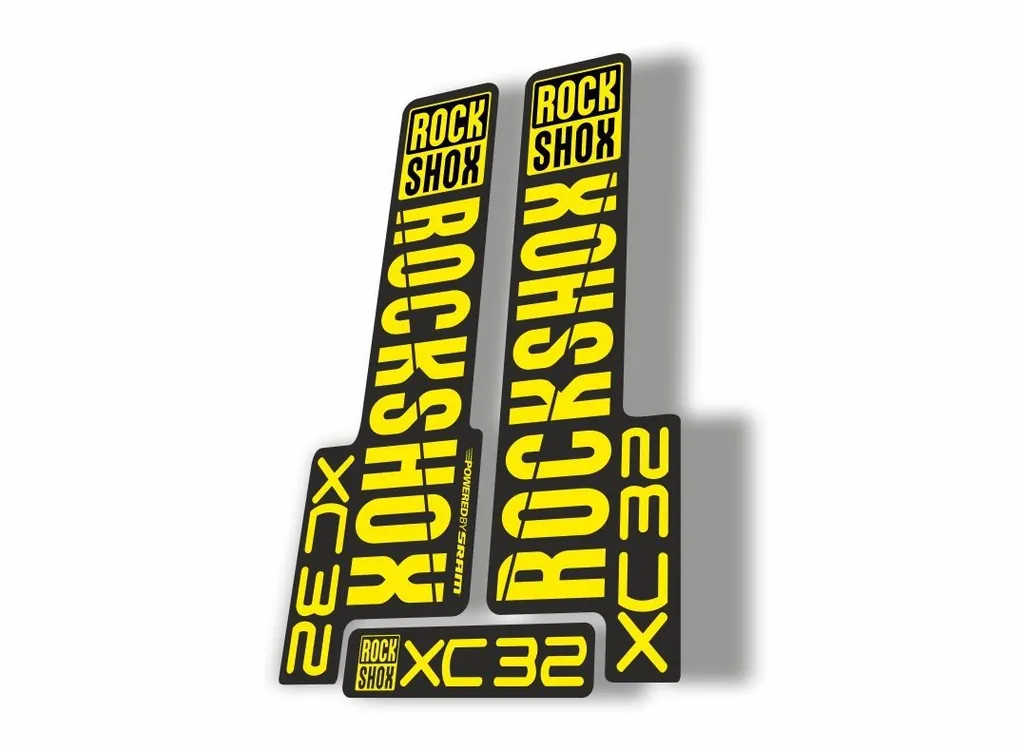 Rock Shox XC32 2018 Fork Decal Mountain Bike Cycling Sticker Adhesive Yellow