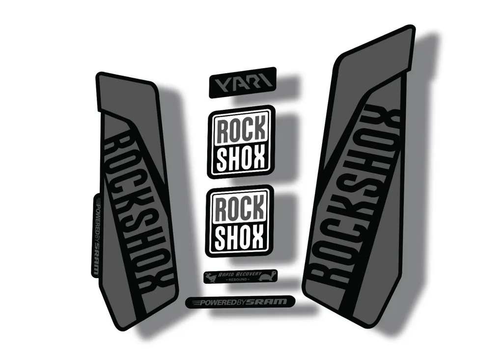 Rock Shox YARI 2015-16 Fork Decal Mountain Bike Cycling Sticker Adhesive Gray