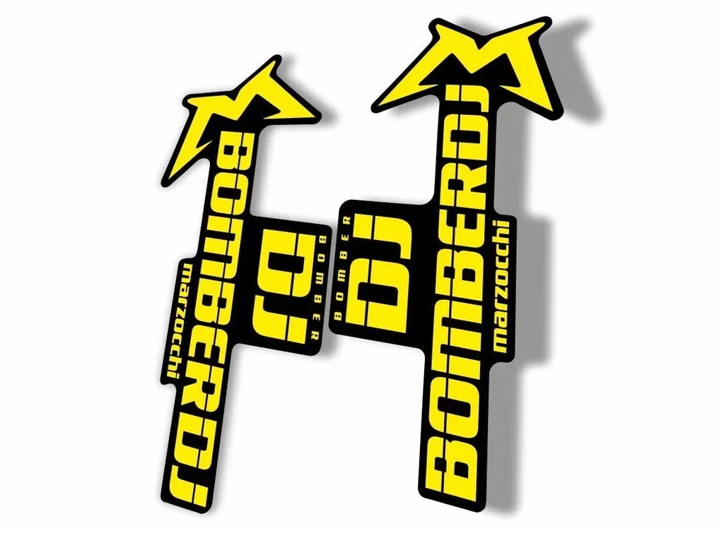 Marzocchi Bomber DJ 2020 Fork Suspension Sticker Decal Kit Adhesive Yellow
