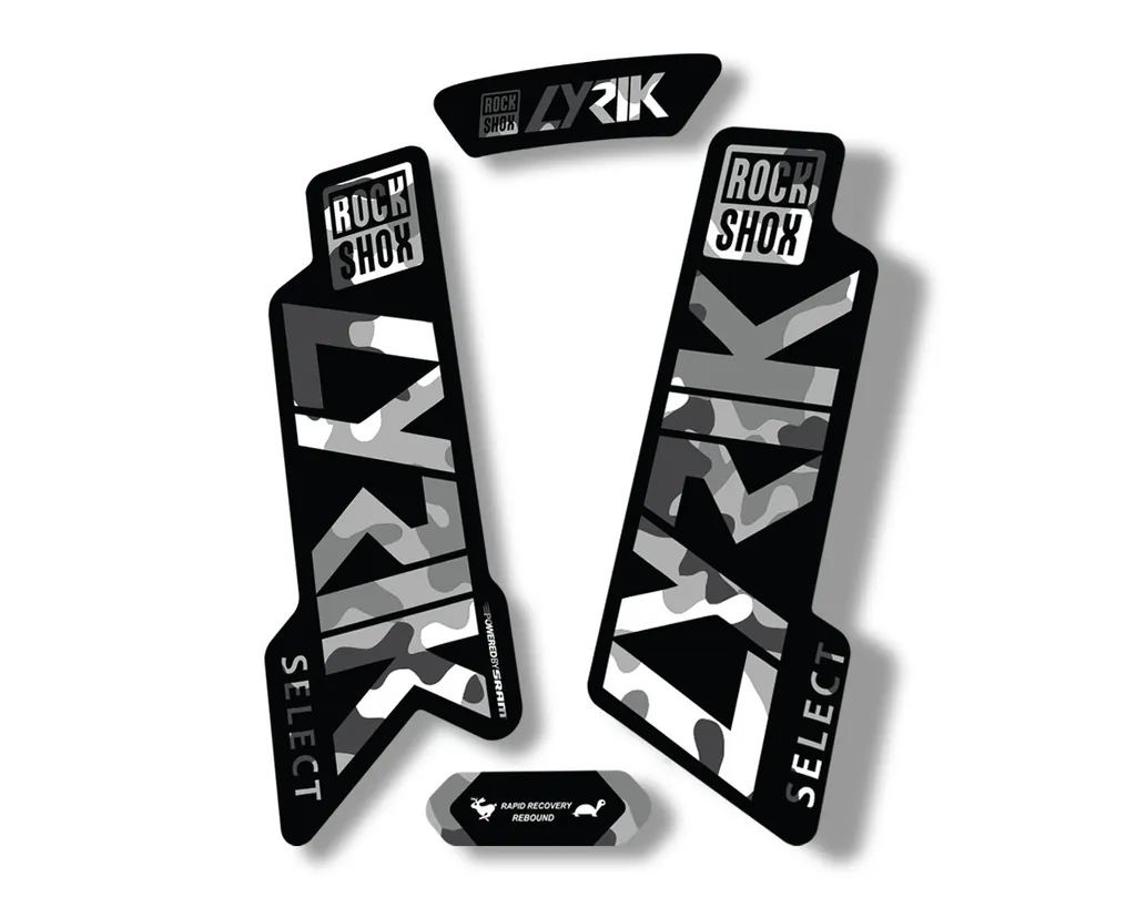 Rock Shox LYRIK 2020 ULTIMATE Mountain Bike Cycling Decal Sticker White Camo