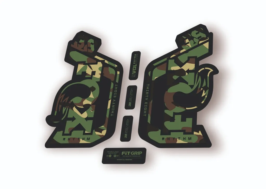Fox 38 Rhythm 2024 Fork Suspension Factory Decal Sticker Adhesive Camo