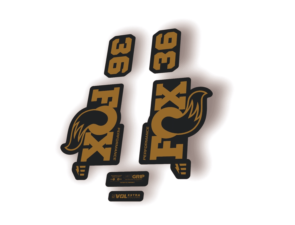 FOX 36 Performance E-Optimized 2026 Fork Factory Decal Sticker Adhesive Gold