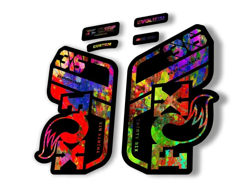 FOX 36 Performance 2021 Factory Fork Decals Suspension Sticker Oil Slick