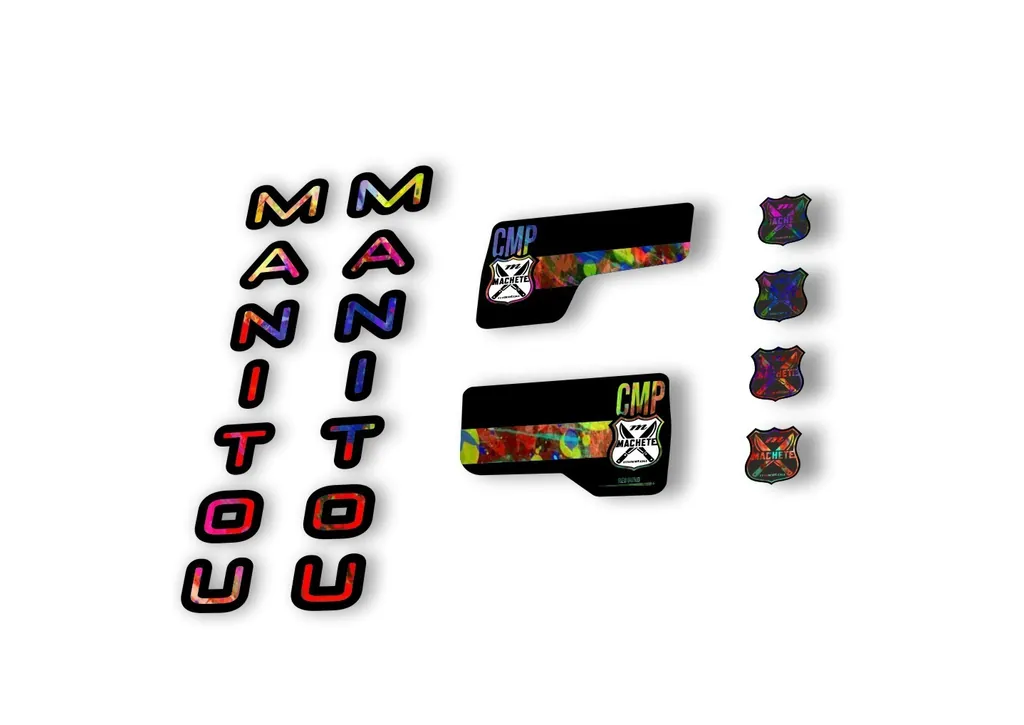 Manitou Machette Comp 2020 Fork Suspension Decal Kit Sticker Set Oil Slick