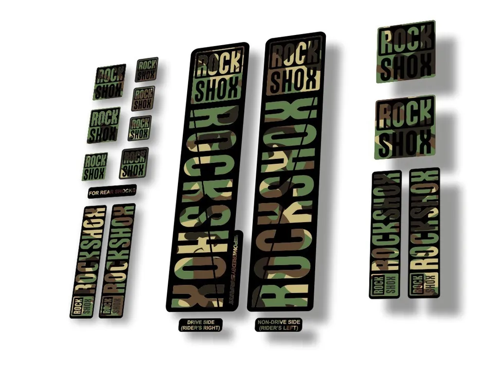Rock Shox 2018 Decal Set For 30 32 RS1 Mountain Bike Cycling Sticker Camo