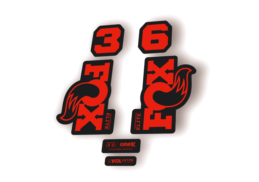 FOX 36 Elite Performance 2026 Fork Factory Decal Sticker Adhesive Red
