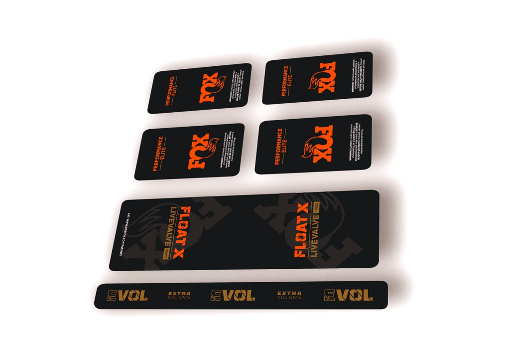 FOX Float X 2025 Elite Live Valve NEO Rear Shock Decal Sticker Adhesive Orange