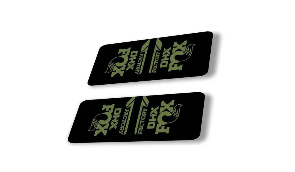 FOX DHX 2022 Factory Rear Shock Suspension Sticker Decal Adhesive Olive