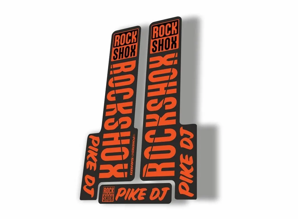 Rock Shox PIKE DJ 2018 Fork Decal Mountain Bike Cycling Sticker Adhesive Orange