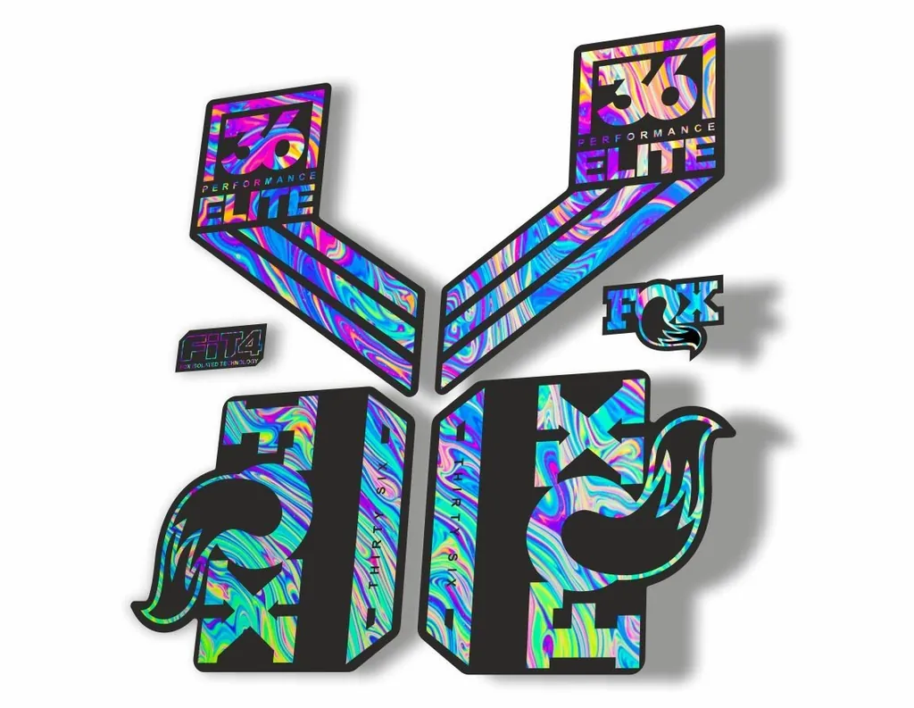 FOX 36 Elite Performance 2017-18 Fork Suspension Fctory Decal Sticker Oil Slick1