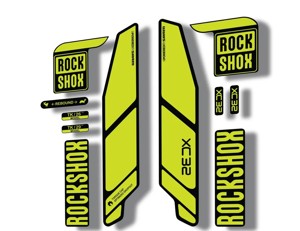 Rock Shox XC32 2014 Fork Decal Mountain Bike Cycling Sticker Adhesive Lime Green