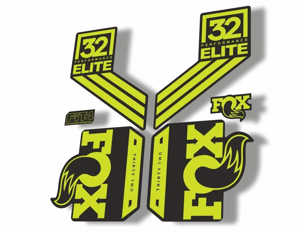 FOX 32 Elite Performance 2017-18 Fork Suspension Fctory Decal Sticker Lime Green