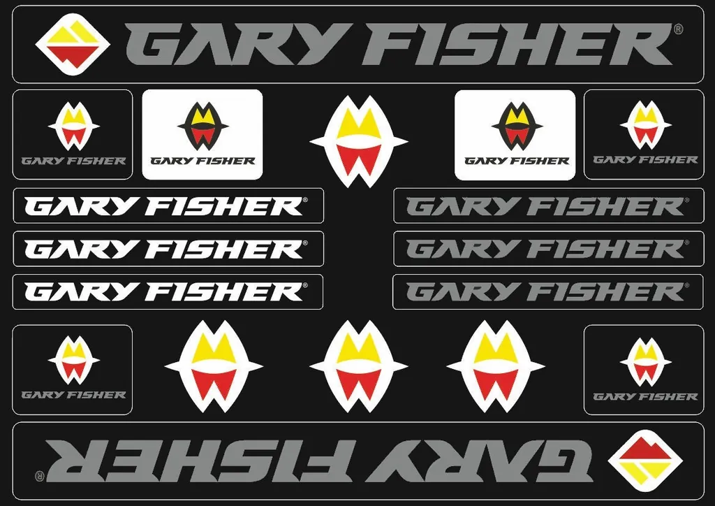Bicycle Vinyl Frame Stickers – Compatible with GARY FISHER Bikes – Gray