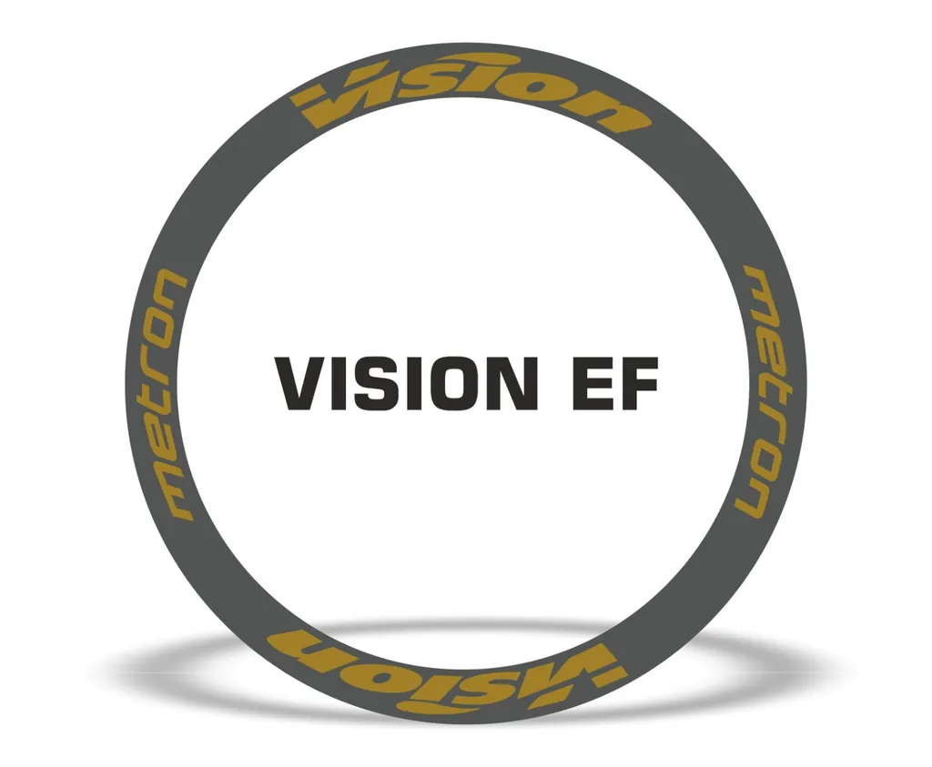 Vision Metron EF Road Bike Rim Decal Wheel Sticker Set Adhesive Gold