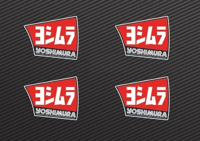 Yoshimura NEW MX Exhaust Muffler Decal RS-4 Replacement End Cap Sticker 4X Pack