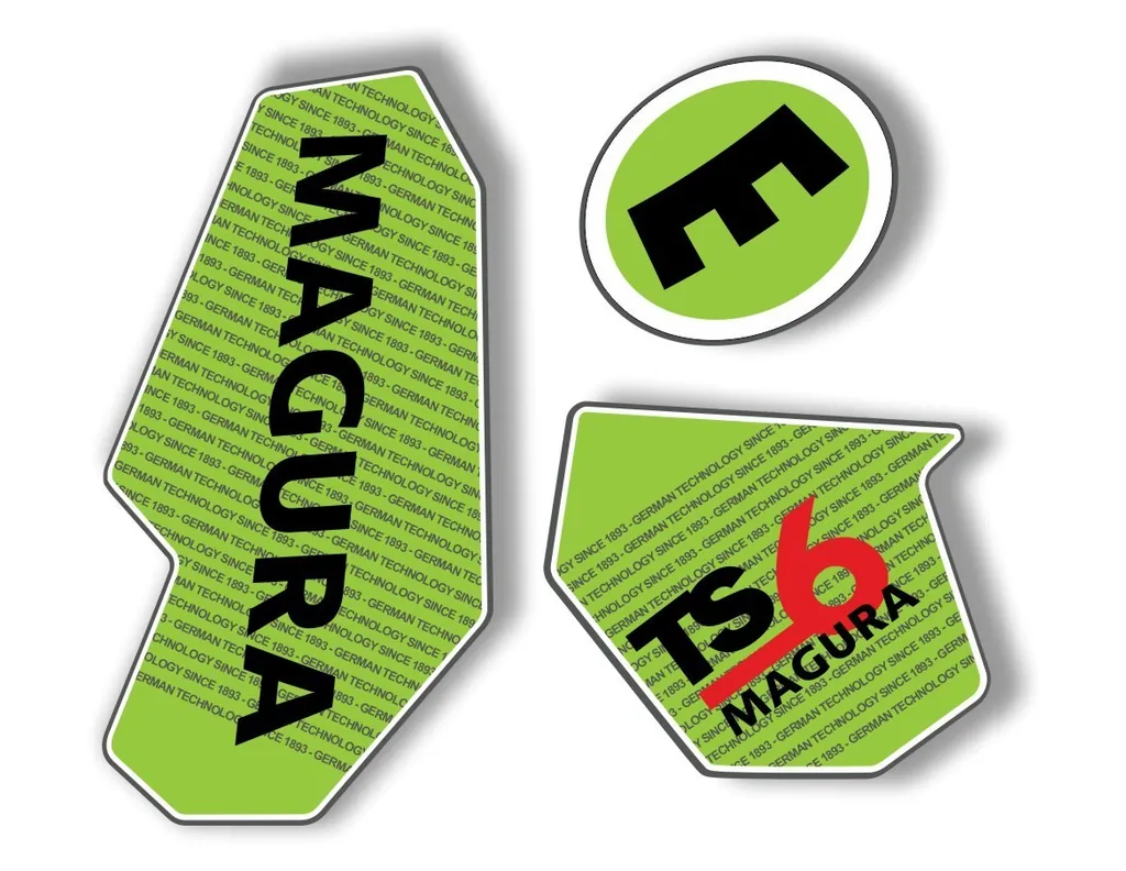 MAGURA TS6 Suspension Decal Kit Sticker Adhesive Aufkleber Green