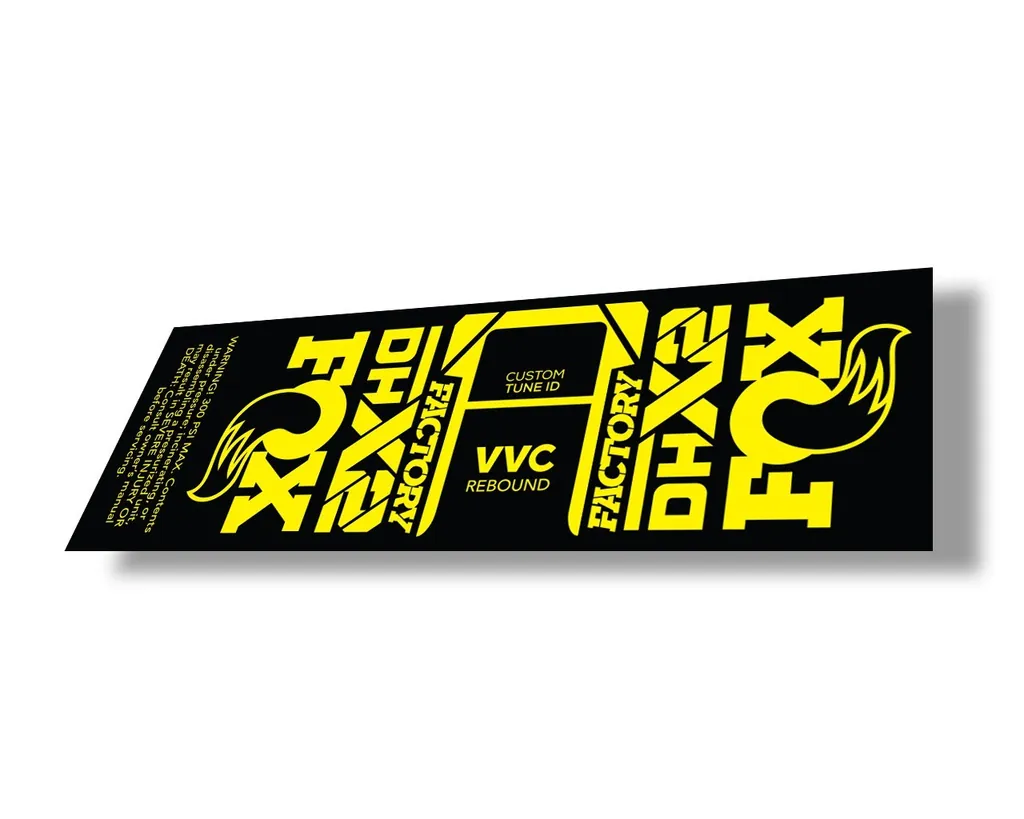 FOX Float DHX2 2021 Rear Shock Suspension Sticker Factory Decal Adhesive Yellow