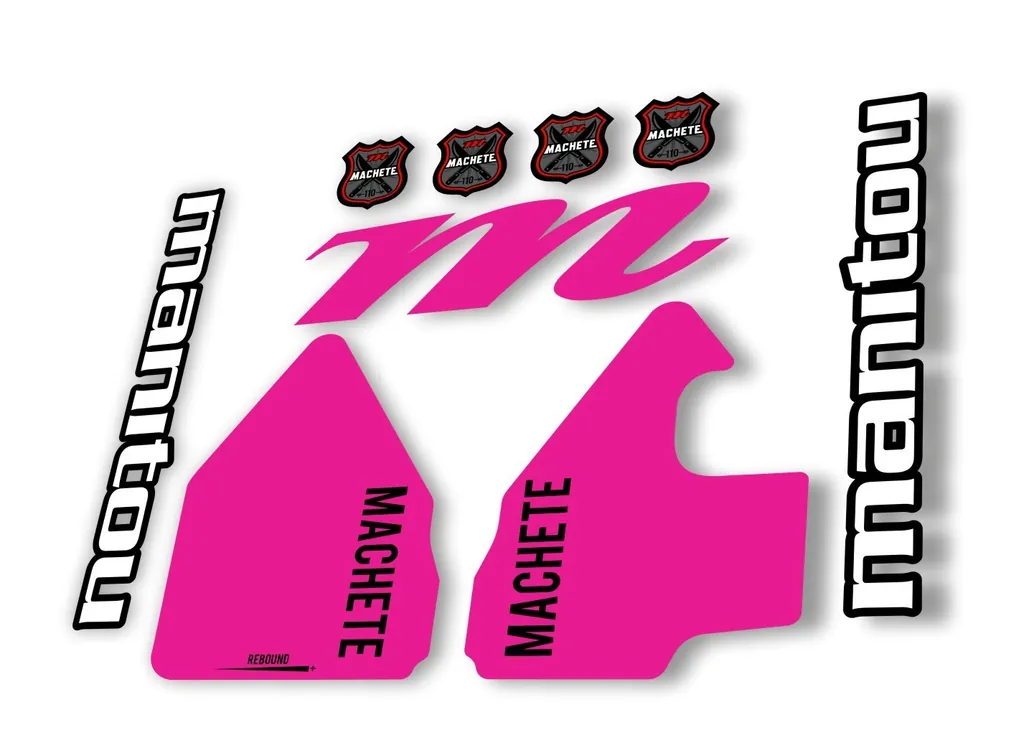 Manitou Machhete 110 Comp 2020 Fork Suspension Decal Kit Sticker Set Pink