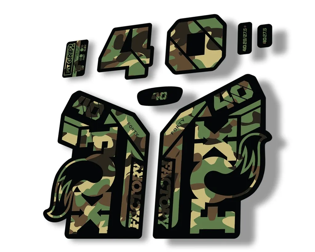 FOX 40 2021 Factory Forks Suspension Decals Sticker Set Adhesive Camo
