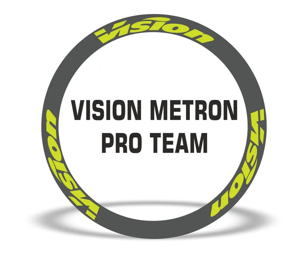 Vision Metron Pro Team Road Bike Rim Decal Wheel Sticker Set Adhesive Lime Green