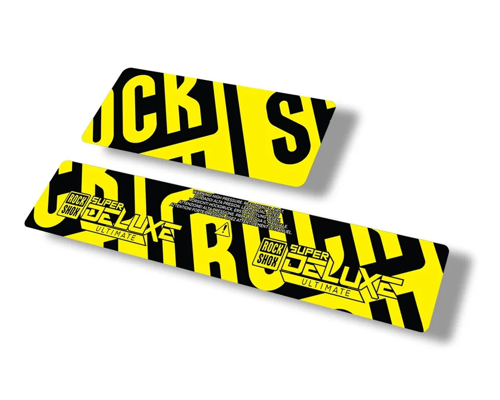 Rock Shox 2021 Super Deluxe Ultimate Rear Shock Decal Sticker Set Yellow