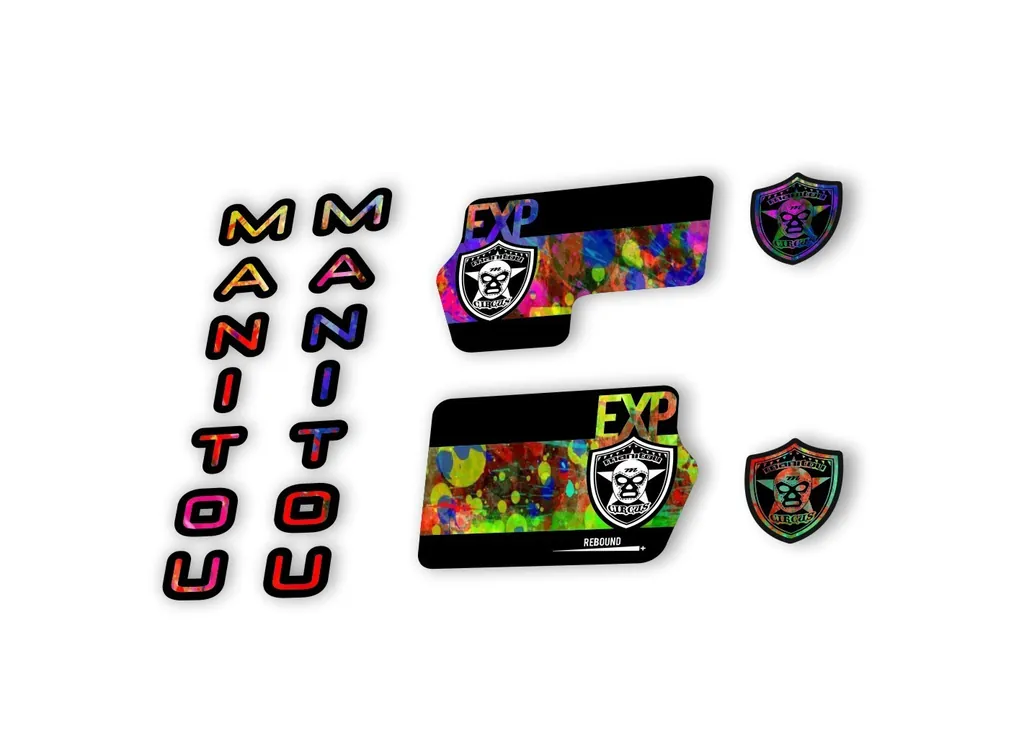 Manitou Circus Expert 2020 Fork Suspension Decal Kit Sticker Oil Slick