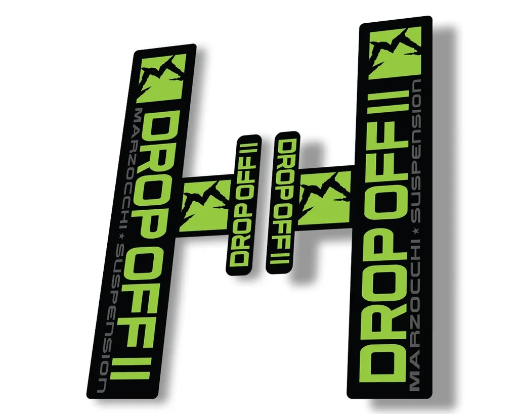 Marzocchi Drop Off II 2 2006 Fork Suspension Sticker Decal Kit Adhesive Green