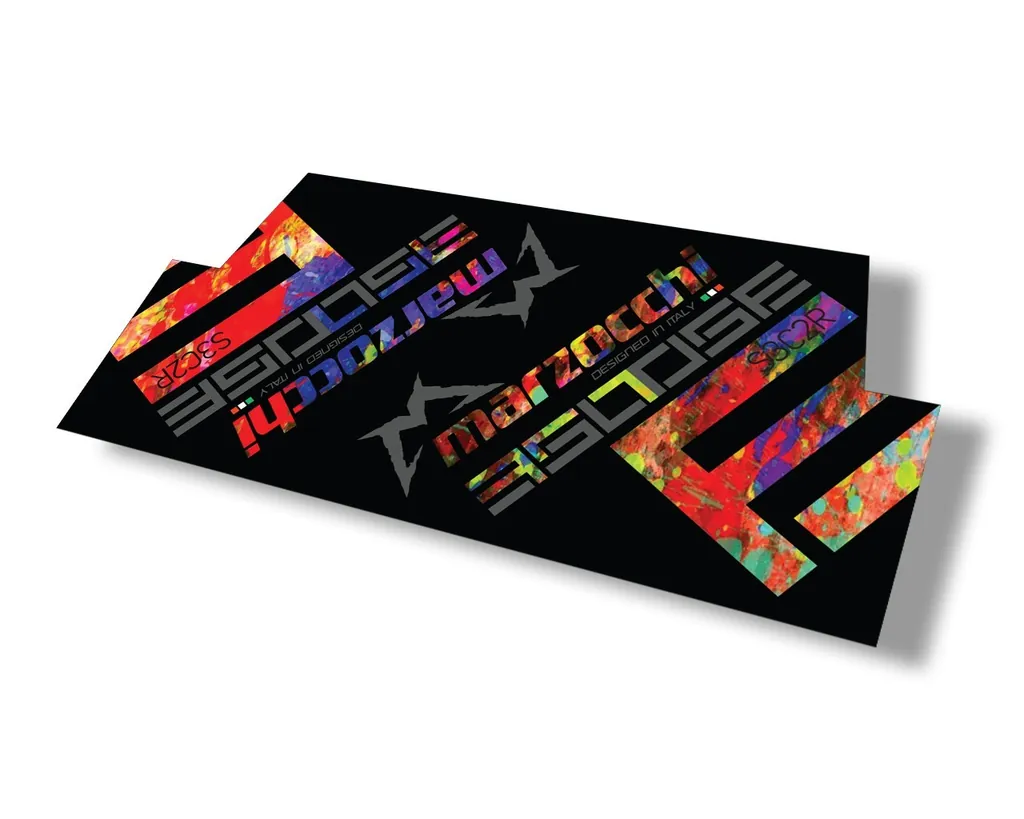 Marzocchi 350 S3C2R 2018 Rear Shock Sticker Decal Kit Adhesive Oil Slick