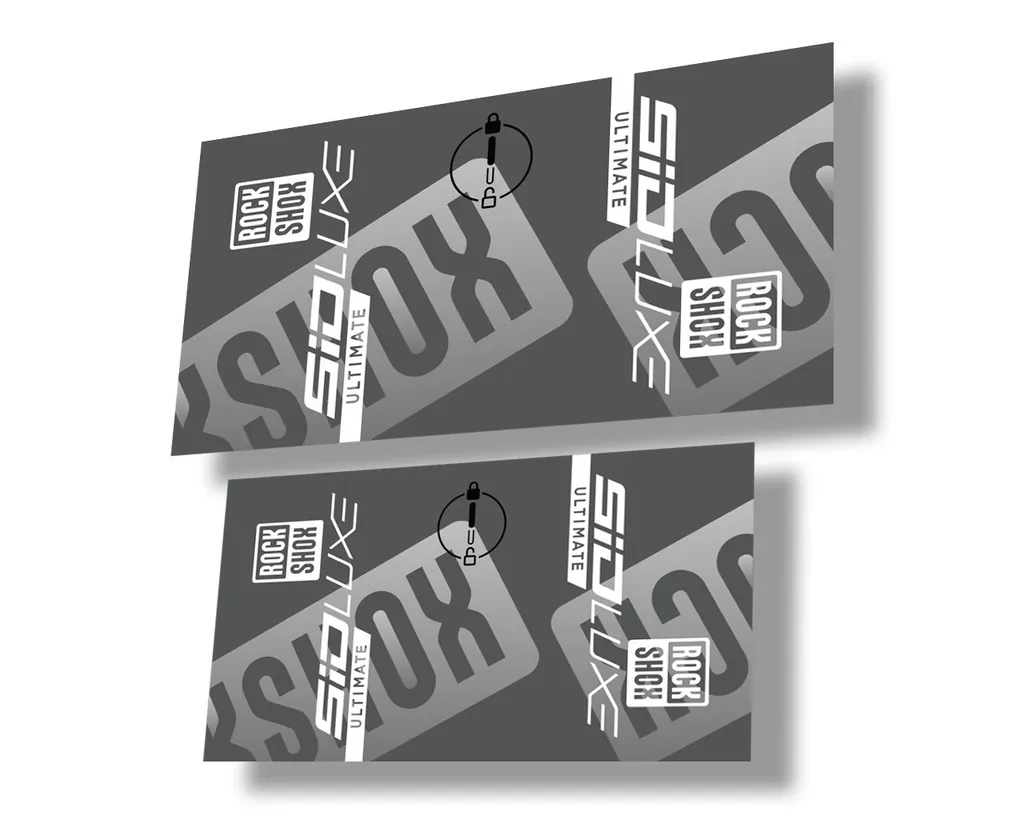 Rock Shox 2021 SID LUXE ULTIMATE Rear Shock Decal Sticker Gray