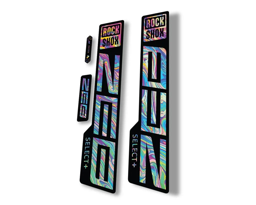 Rock Shox ZEB Select Plus 2021 Mountain Bike Cycling Decal Sticker Oil Slick 1