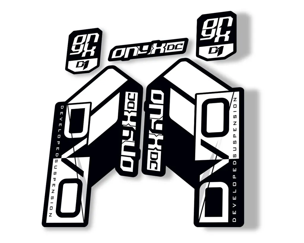 DVO Onyx DC D1 2019 Fork Suspension Sticker Factory Decal Adhesive White