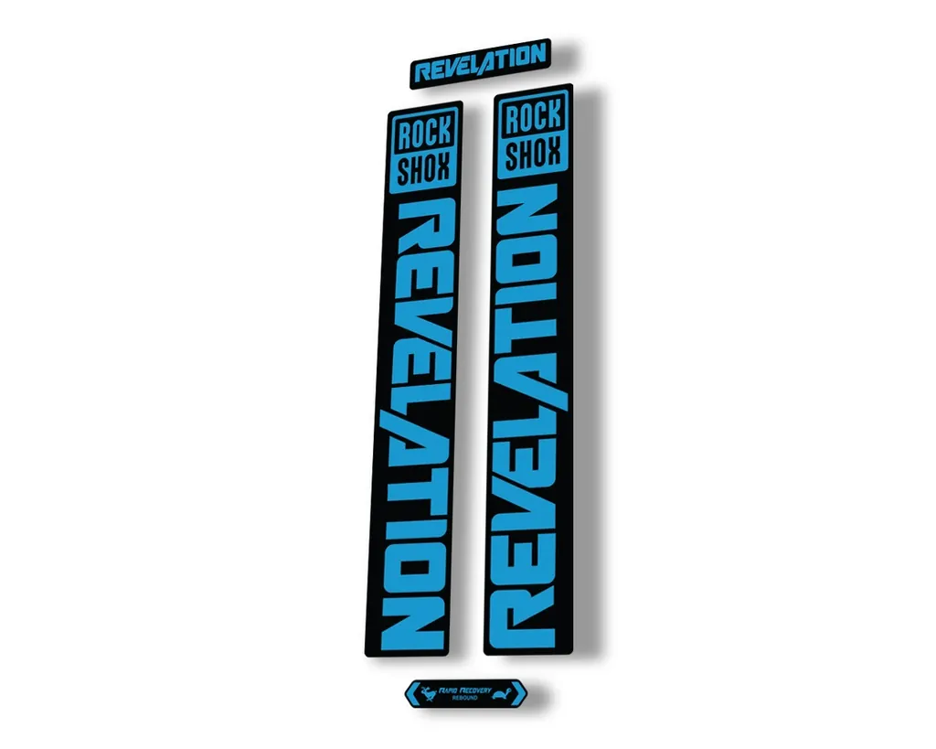 Rock Shox REVELATION 2021 Fork Decal Mountain Bike Sticker Adhesive Blue