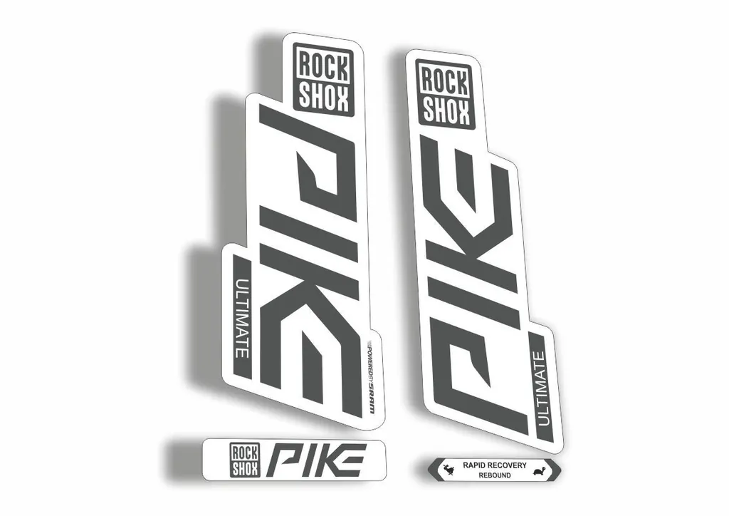 Rock Shox PIKE 2020 ULTIMATE Mountain Bike Cycling Fork Decal Sticker White Gray