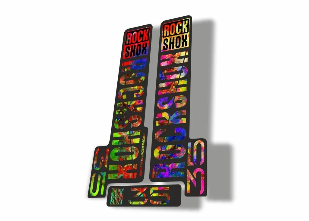 Rock Shox 35 2018 Fork Decal Mountain Bike Cycling Sticker Adhesive Oil Slick