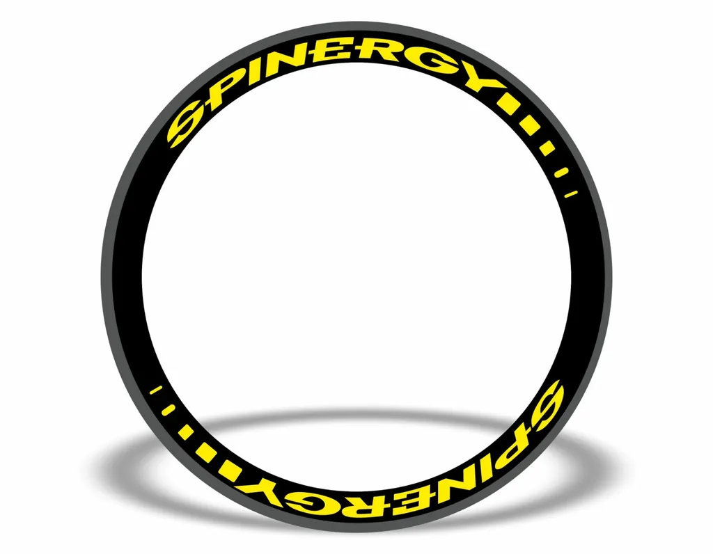 SPINERGY Stealth Rim Wheelset Decal Factory Sticker Vinyl Adhesive Yellow 8 Pcs