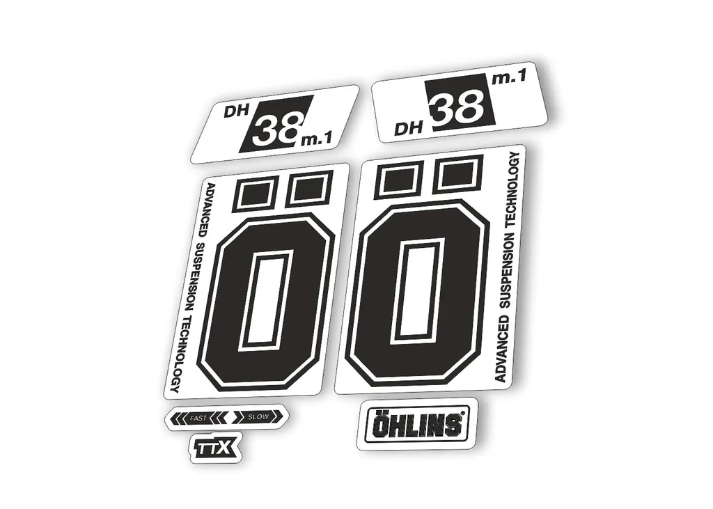 Ohlins DH38 M.1 2022 Fork Decal Mountain Bike Cycling Sticker Adhesive Black