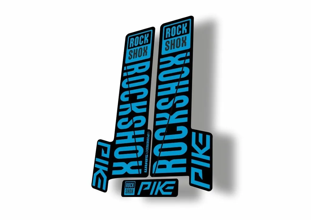 Rock Shox Pike 2018 Mountain Bike Cycling Decal Kit Sticker Adhesive Blue