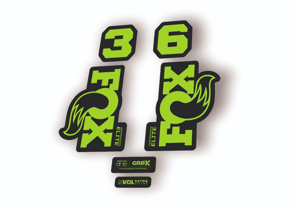 FOX 36 Elite Performance 2026 Fork Factory Decal Sticker Adhesive Green
