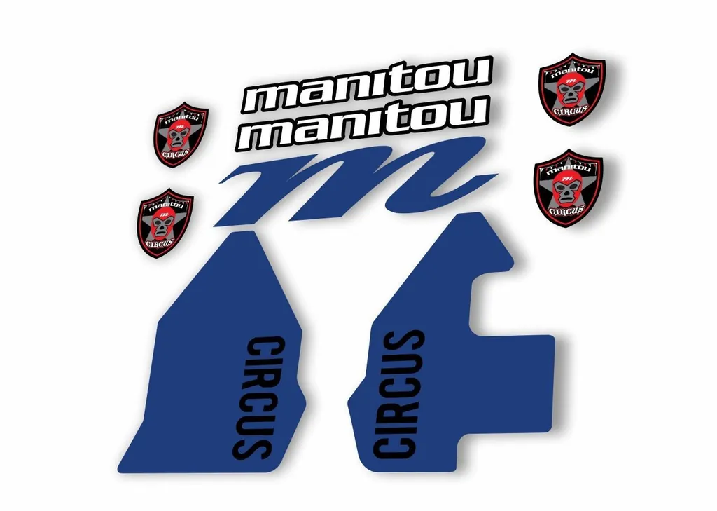 Manitou CIRCUS 2018 Fork Suspension Decal Kit Sticker Dark Blue