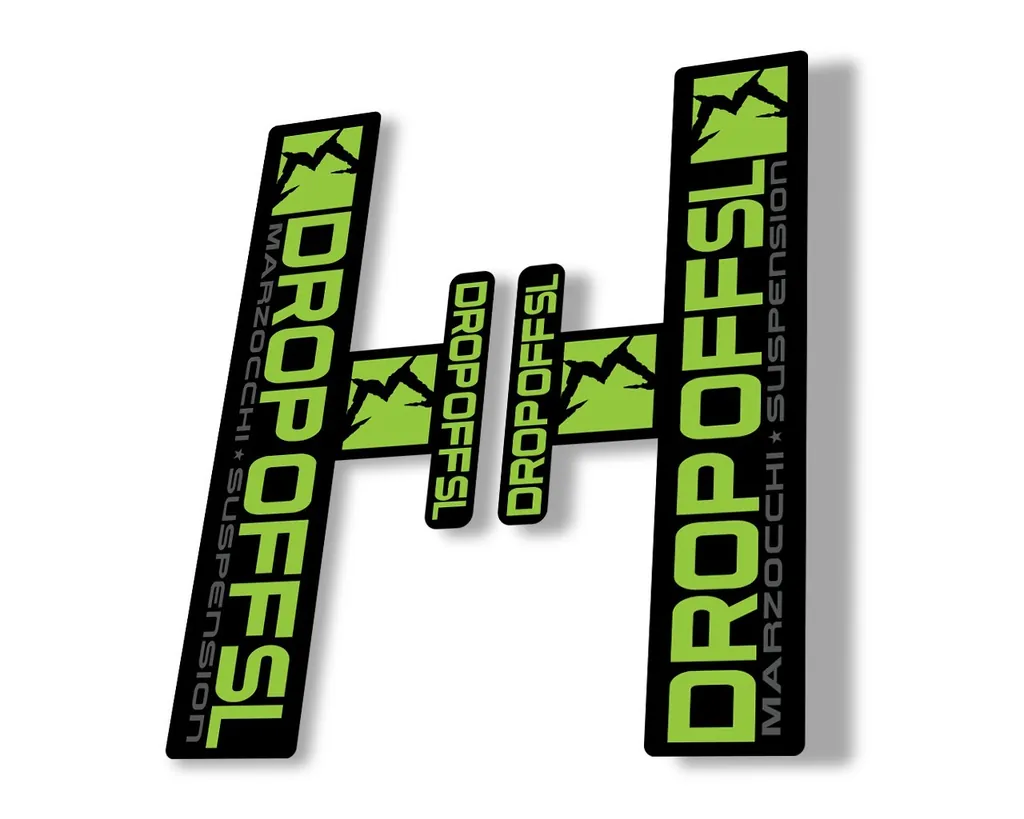 Marzocchi Drop Off SL Suspension Sticker Decal Kit Adhesive Green