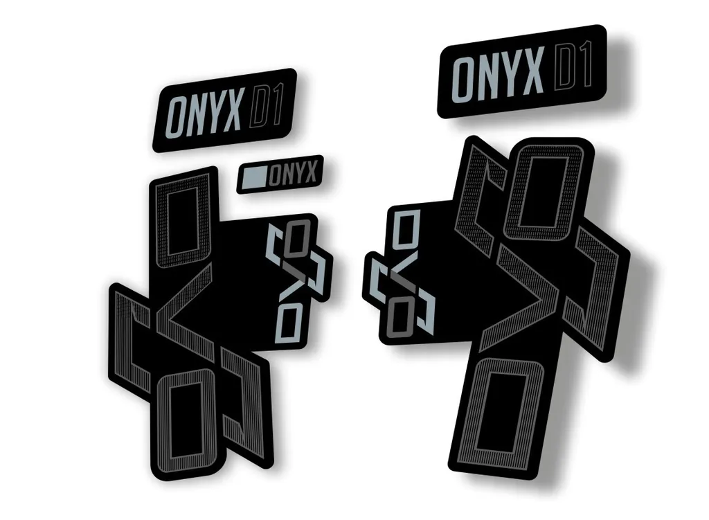 DVO Onyx D1 2022 Fork Suspension Sticker Factory Decal Adhesive Gray