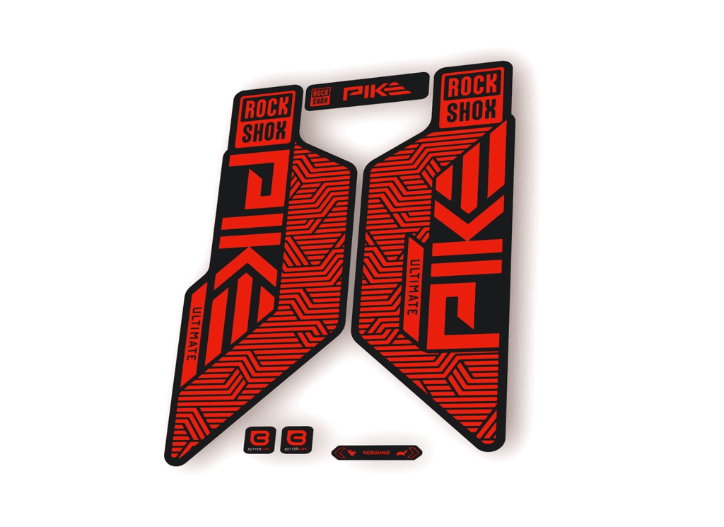 Rock Shox PIKE ULTIMATE 2025 Flight Attendant Bike Cycling Decal Sticker Red